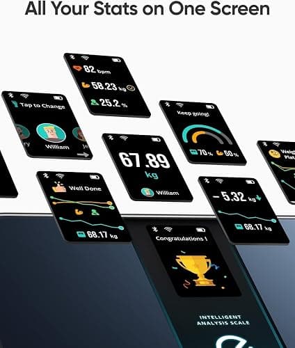 eufy by Anker Wi-Fi Fitness Tracking Smart Scale P3, Intelligent Analysis, 3D Virtual Body Mode, Bluetooth Weight Scale with Emojis, 16-Measurement Digital Scale with Heart Rate, BMI, Multi-Modes thumbnail 3