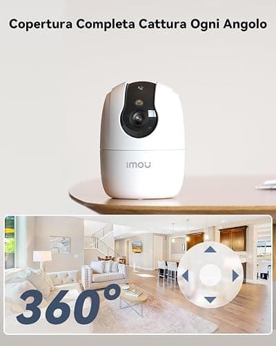 Imou 3K Telecamera WiFi Interno con One-Touch Chiamata, 5MP Videocamera Sorveglianza con Crociera Automatica, Rilevamento AI Umano/Animali, Visione Notturna a Colori, Modalità Privata, 2,4/5GHz thumbnail 6