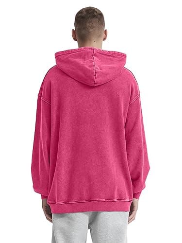 KEEPSHOWING Mens Oversized Hoodies Vintage Hoodie Couples Pullover Acid Wash Hoodies for Men Streetwear Sweatshirts thumbnail 4