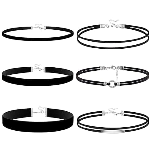 Palotay Black Choker Necklace Set Velvet Lace Choker Daisy Gothic Punk Classic Choker - Image 1