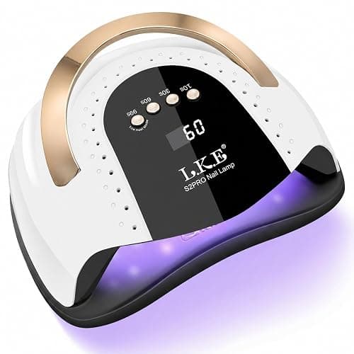 268W UV LED Nail Lamp, LKE Nail Dryer for Gel Polish, 4 Timers UV Nail Lamp Professional Nail Light, 57Pcs Lamp Beads and Automatic Sensor(White) - Image 1