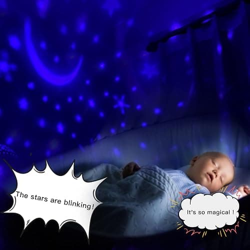 KEVAP Girls Night Light,360° Rotating Starry Night Light Projector for Babys,Ocean Wave Projector for Kids Toddlers,Christmas Gifts Stocking Stuffers for Kids,Girls Beroom Decor (Pink) thumbnail 5