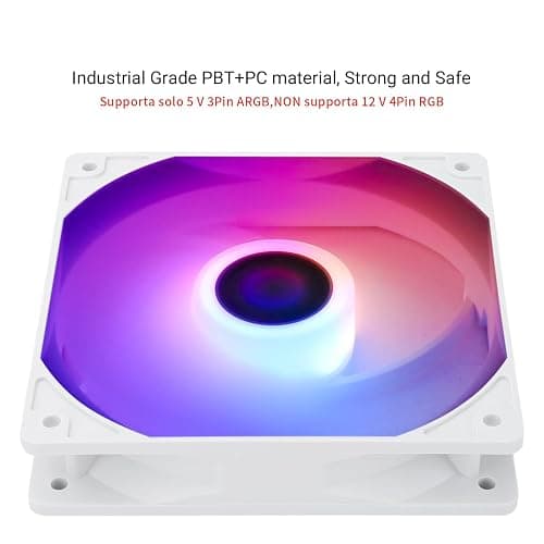 Thermalright 5 Pack TL-C12CW-S CPU Fan 120mm White ARGB Case Cooler Fan, 4pin PWM Silent Computer Fan with S-FDB Bearing Included, up to 1550RPM Cooling Fan（5 Quantities） thumbnail 5