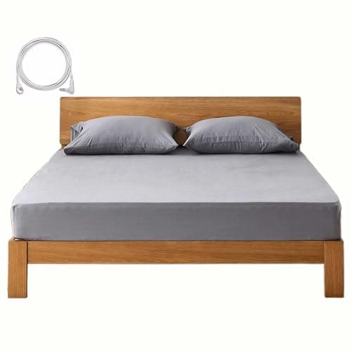 Grounding Sheets Queen Size Deep Pocket Organic Cotton with Silver Fiber, Grounding Fitted Earth Sheets with Grounding Cord (Gray, Queen - 60"x80"x15") - Gray - Queen - Image 1