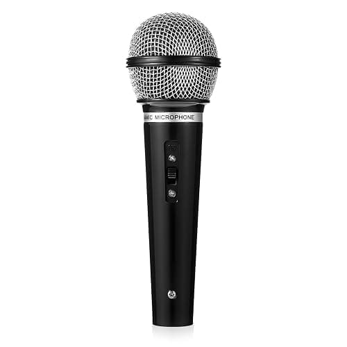 Gjinxi Fake Microphone Props Plastic Fake Microphone Realistic Plastic Microphones Prop Pretend Play Mic Prop Black Stage Mics Tool for Karaoke Halloween Stage Costume Favors Birthday Party - Image 1