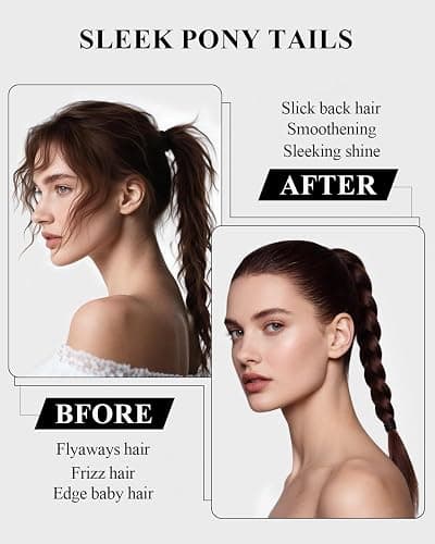 100% Boar Bristle Slick Back Hair Brush | Natural Peach Wood Handle | Restores Shine, Controls Frizz, Smooths Flyaways | Teasing Adds Volume Styling Tool | For Sleek Ponytails, Buns & Beard Grooming thumbnail 5