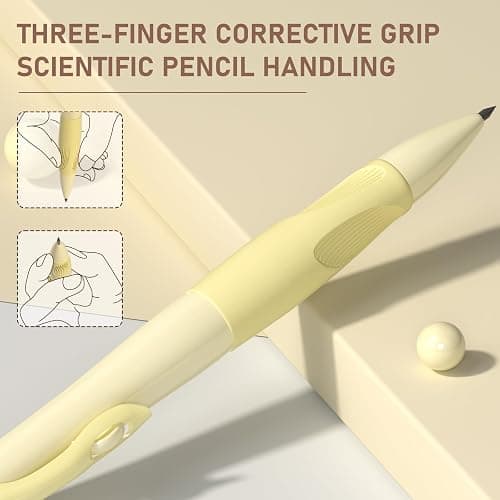 Four Candies 2.0MM Mechanical Pencil with Comfort Ergonomic Grip, 4PCS Cute Mechanical Pencils with 44PCS Lead Refills, 2PCS Sharpeners/Erasers, Aesthetic School Supplies for Kids Writing Drawing thumbnail 3