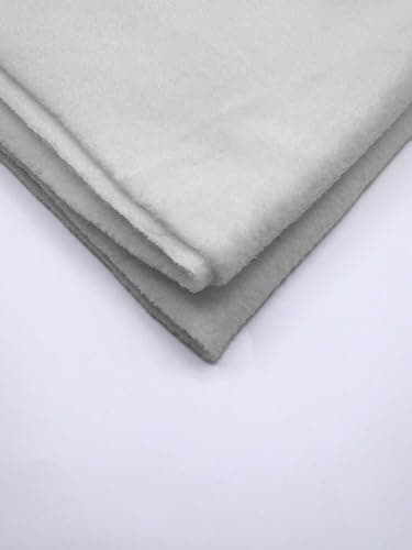 EOVEA - Polar Fleece Fabric by The Yard – Soft Anti-Pill, Warm & Cozy Material for Blankets, Clothing, Crafts, Pet Beds & DIY Sewing – 60” Wide, Solid (White, 1/2 Yard) thumbnail 3