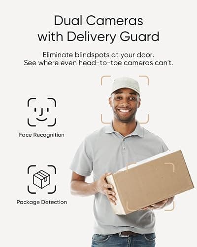eufy Security Video Doorbell E340 (Battery Powered), Dual Cameras with Delivery Guard, 2K Full HD and Color Night Vision, HomeBase S380 Compatible, No Monthly Fee - Battery or Wired Doorbell thumbnail 3