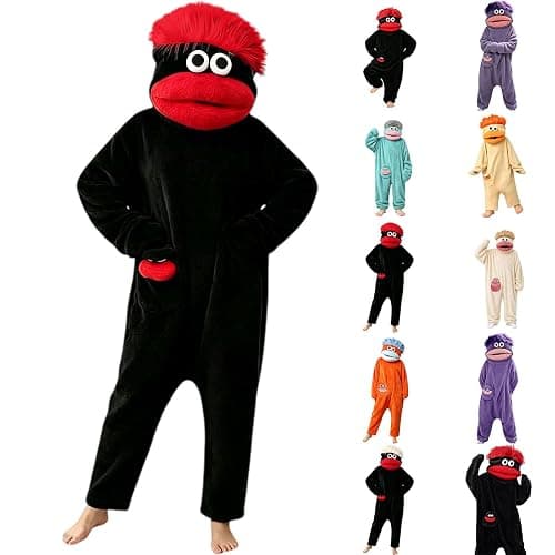 Big Mouth Monster Hoodie Uniex Funny Y2K Halloween Fuzzy Fleece Sweatshirts | Fluffy Sherpa Hoodie,Funny Monster Onesie,Cute Monster Costumes,Oversized Warm Halloween Costumes,Unique Funny Lounge Wear thumbnail 5