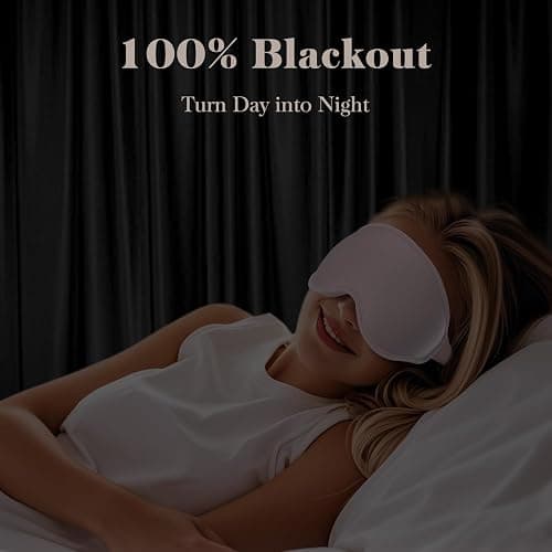 Fygrip 3D Eye Mask Sleep Mask for Men & Women, 100% Pressure-Free & Light Block-Out Eye Mask for Sleep with Easy Adjustable Strap, Night Eye Cover for Travel, Pink thumbnail 2