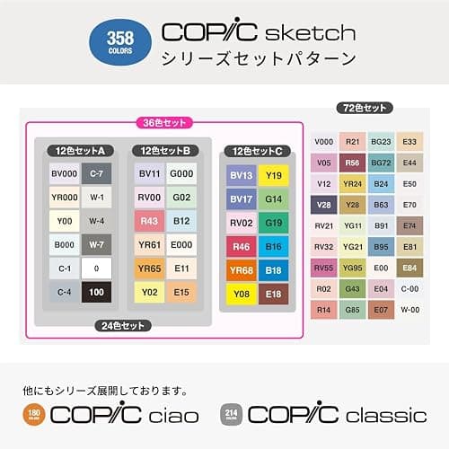 Too Copic Sketch Basic 36 Color Set thumbnail 6