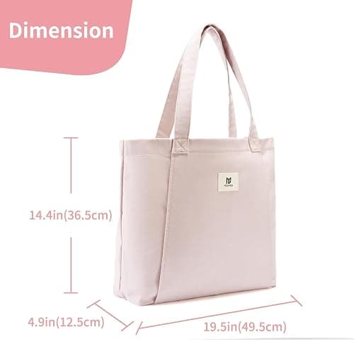 Moyaqi Canvas Tote Bag with Yoga Mat Carrier Pocket Carryall Shoulder Bag for Office, Workout, Pilates, Travel, Beach and Gym thumbnail 4