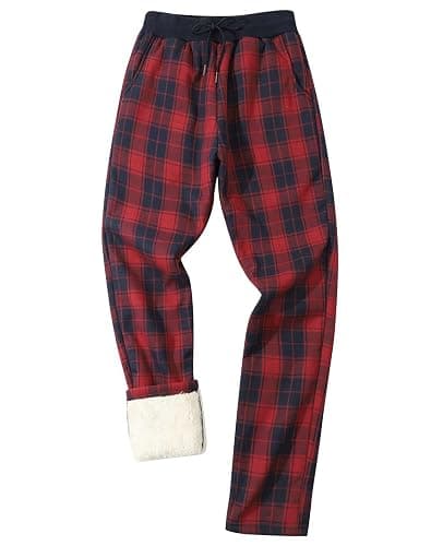 Gihuo Men's Winter Fleece Pants Sherpa Lined Sweatpants Active Running Jogger Pants - Image 1