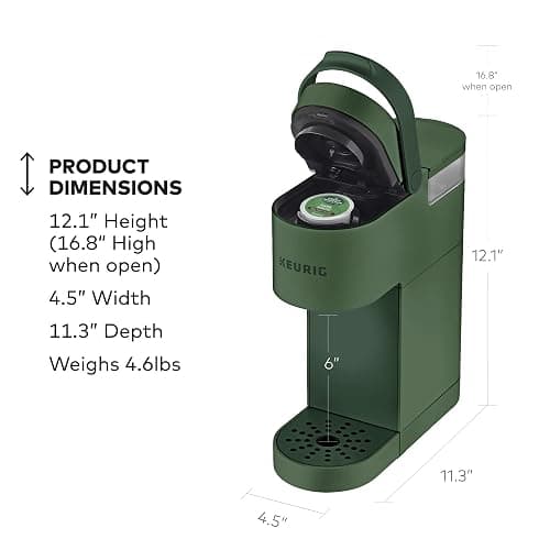 Keurig K-Mini Single Serve K-Cup Pod Coffee Maker, 6 to 12oz Brew size, with Cord Storage, Perfect for Small Spaces, Evergreen thumbnail 2