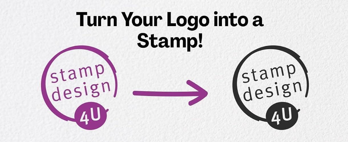 Business Logo Personalised Stamp, 25mm x 25mm Custom Stamp (Black) thumbnail 6