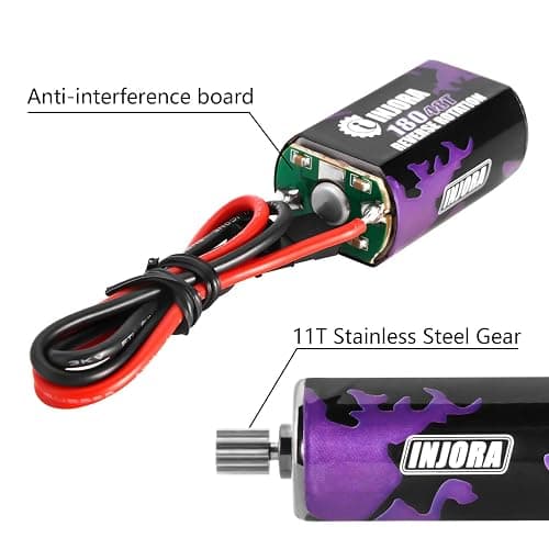 INJORA 180 PRO Brushed 48T Motor with Stainless Steel Pinion for TRX4M 1/18 RC Crawler Car Upgrade thumbnail 4