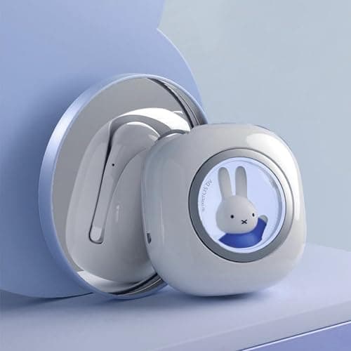 MIPOW Next-Gen x Miffy 2026 Wireless Earbuds, BT5.3 36H Playtime AI ENC Noise Cancelling IPX7, Bluetooth Sport Earphones with Charging Case, Bunny Design Pastel Sky Blue - Gift for Girls thumbnail 7