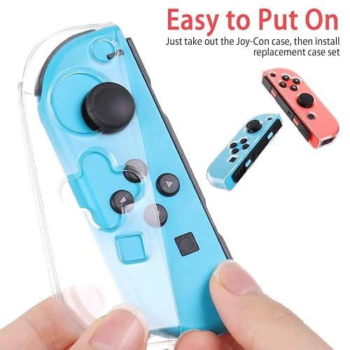 Soft TPU Case Cover for Nintendo Switch Joy-Con, Clear Protective Case Compatible with NS Joy Cons Handheld Controller thumbnail 4