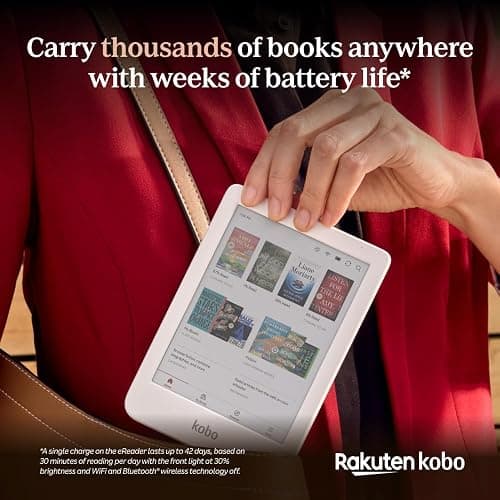 Kobo Clara Colour | Colour eReader | 6” Glare-Free Colour E Ink Kaleido™ 3 Display | Dark Mode Option | Waterproof | Audiobooks | 16GB of Storage | White thumbnail 8