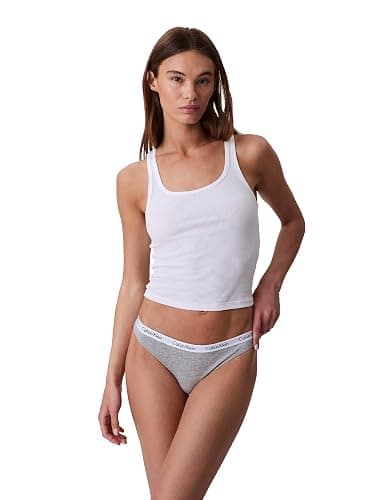 Calvin Klein Women's Carousel Logo Cotton Stretch Thong Panties, 3 Pack thumbnail 2