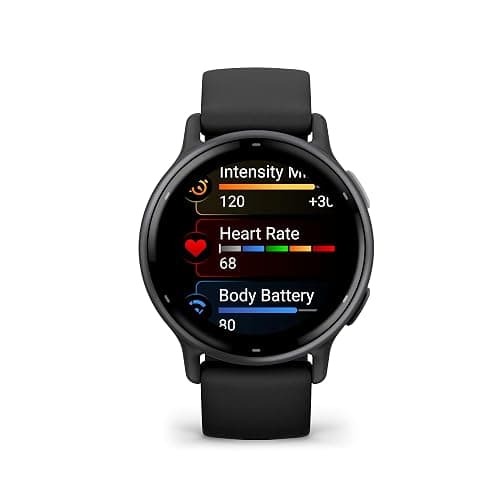 Garmin Vívoactive 5, Health and Fitness GPS Smartwatch, AMOLED Display, Up to 11 Days of Battery, Slate Aluminum Bezel with Black Case and Silicone Band thumbnail 2