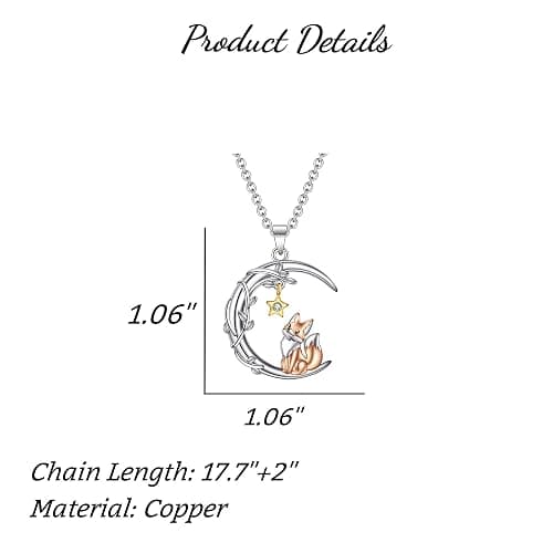 AINILOVE Dainty Fox Necklaces for Women Fox Gifts Foxes Jewelry Animal Pendant Necklaces Jewelry for Women Teens Animal Lovers lovely Spirit Necklace Gifts thumbnail 4