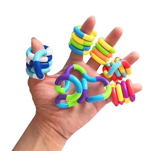 Sensory Fidget Toys - 6PCS Multicolor Twisty Fidget Toys for Adults, Boys, Girls for Relaxation, Anxiety Stress Relief, Decompression - Squeeze, Twist, Chain Spinner Alternative Gift thumbnail 3