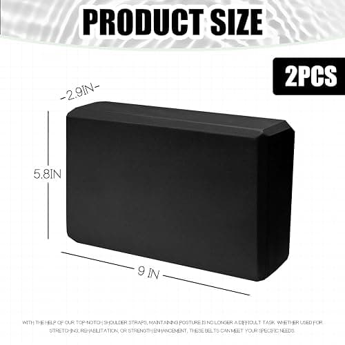 2 Pcs Yoga Blocks, 9"x6"x3" Foam Blocks Yoga Props for Pilates Stretching and Meditation Exercise Blocks Lightweight Yoga Essentials - Image 1
