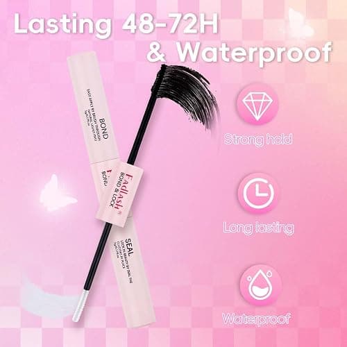 FADLASH Lash Extension DIY Kit Volume Fluffy Lash Clusters D Curl Cluster Lashes with Lash Bond and Seal Lash Tweezers for DIY Eyelash Extension at Home for Self Use（Kit 100D-0.07D-12-18MIX） thumbnail 4