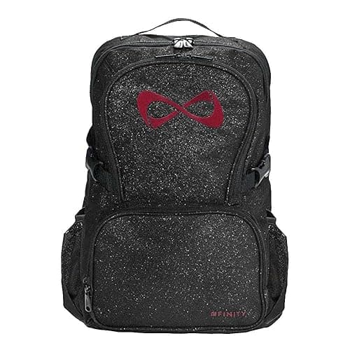 Nfinity Sparkle Backpack for Cheerleaders – Glitter Finish, Lightweight and Durable, with Ample Storage and Adjustable Straps - Image 1