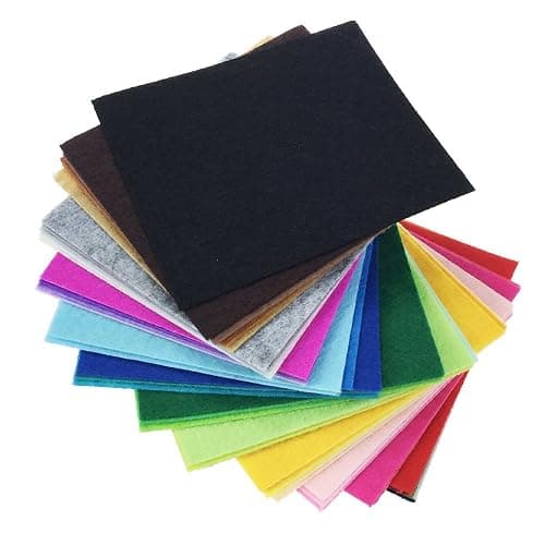 42pcs Felt Fabric Sheet 4"x4" Assorted Color DIY Craft Squares Nonwoven 1mm Thick thumbnail 3
