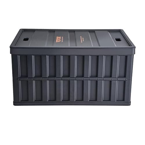 VEVOR 65L Collapsible Storage Bins with Lids 3 Packs, Stackable Utility Crates with Handles, Large Folding Containers for Organizing Tools, Books, Food, Drinks, Camping&Transport thumbnail 11