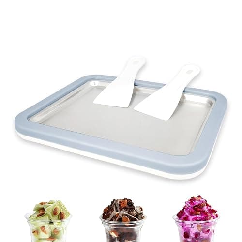 Instant Ice Cream Maker, Rolled Ice Cream Maker, Instant Gelato Pan/Roll, Homemade DIY Ice Cream for Fun Parent-Child Activities for Families (Light Blue, X-Large) - Image 1