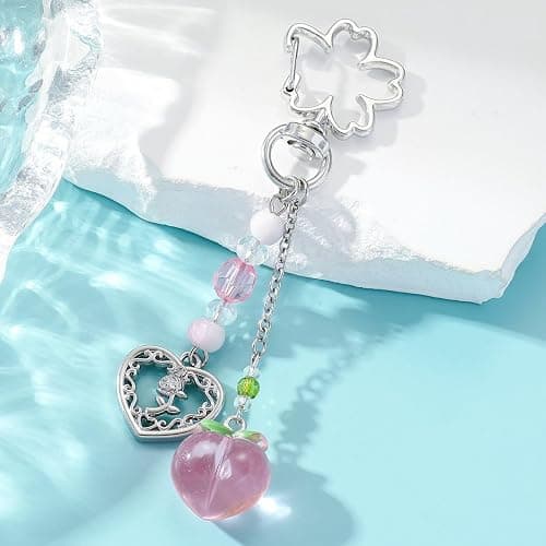 AGEN KGEN Aesthetic Y2K keychains Cute Butterfly Star Strawberry Bear Guitar Keychains Charms for Women Bag Purse Gifts thumbnail 7