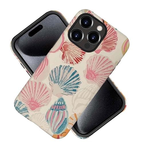 Generic Case Compatible with for iPhone 14 Pro,Pink Sea Shell Art Phone Case for iPhone 14 Pro,Protective Phone Case Hybrid 2-Layer Hard Shell for Girl Boy Women Men thumbnail 3