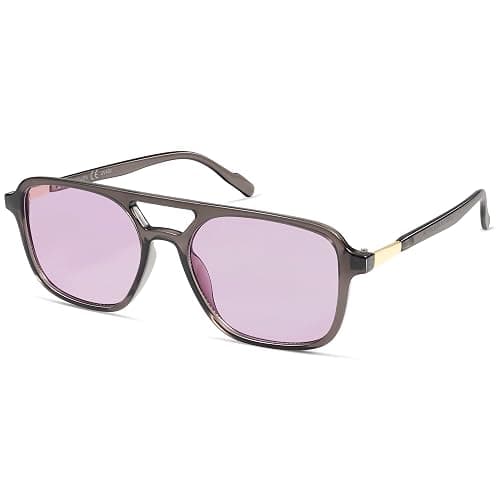 SOJOS Retro Aviator Sunglasses for Women Men,Trendy Rectangle Womens Mens Shades Sun Glasses SJ2202 - Image 1