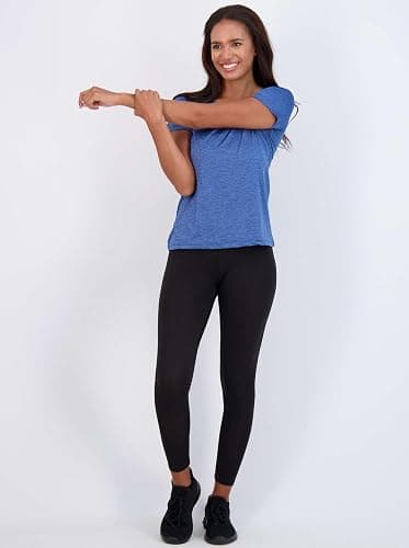 Real Essentials 5 Pack: Women's Dry Fit Short Sleeve V Neck Workout Top - Fitness Gym Athletic Yoga T-Shirt (Plus Available) thumbnail 5