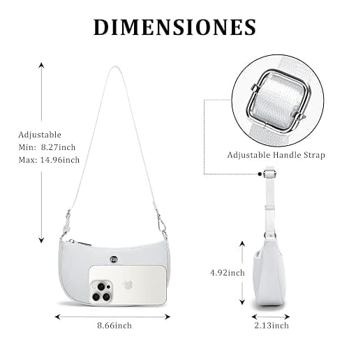 Shoulder Bag for Women Handbags with Adjustable Strap Underarm Purse Mini Clutch Purses Trendy Crescent Bags 1L thumbnail 3