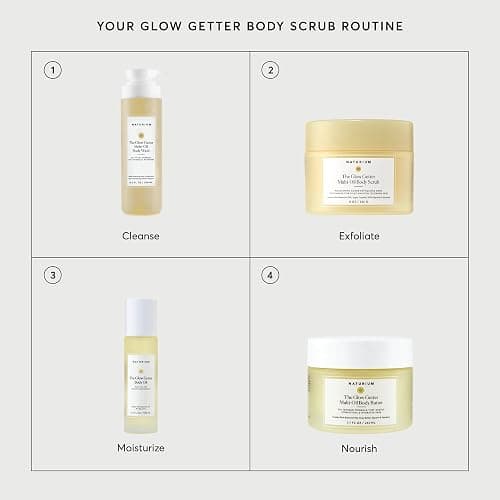 Naturium The Glow Getter Multi-Oil Body Scrub, 8 fl oz | Hydrating Exfoliator for Smooth Skin & Natural Radiance, with Linoleic-Rich Oils, Sugar Crystals, Glycerin & Squalane thumbnail 6
