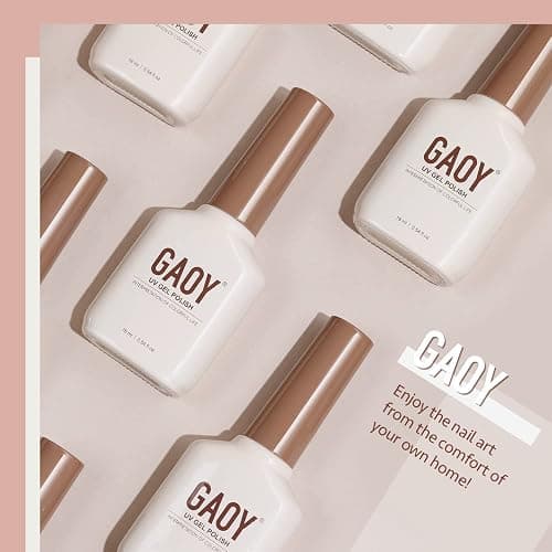 GAOY Milky White Gel Nail Polish, 16ml Nude Color 1482 Soak Off UV Light Cure Gel Polish for Nail Art DIY Manicure at Home thumbnail 6