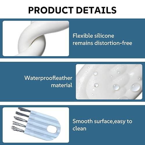 White Angel Wings Ergonomic Memory Foam Wrist Rest, Computer Keyboard and Mouse Set, Cute Gaming Keyboard Wrist Support pad, PU Leather Surface, Non-Slip and Waterproof, Includes a Cleaning Brush. thumbnail 4