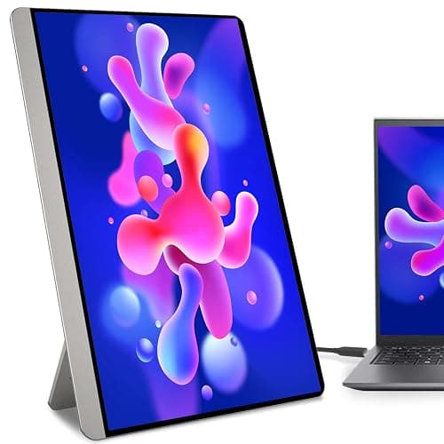AYY Portable Monitor for Laptop, 16.1 Inch 1080P FHD IPS FreeSync Ultra Slim Travel Second Monitor with Kickstand Dual Type-C Mini HDMI Dual Speakers for Laptop PC Mac Surface Xbox - Image 1