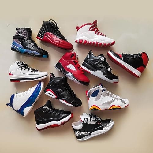 3D Wall Clock with 12 Mini Shoe Models, Decorative Sneaker Clock Basketball Shoe Clocks Gift for Boys & Girls Friends (Black-12) thumbnail 4