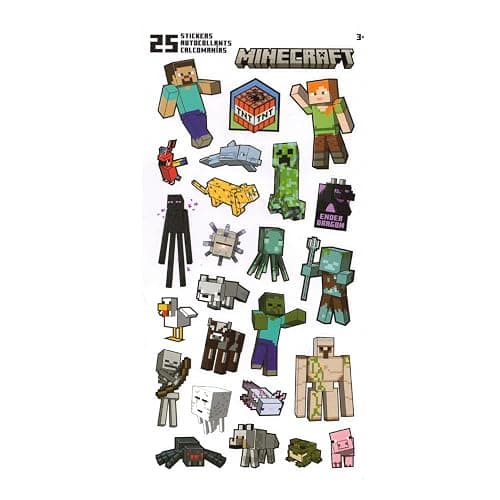 Minecraft Blind Box Set for Kids - Bundle with 3 Stamper Mini Figure Blind Boxes Plus Stickers, More | Minecraft Figurine Toy Party Favors for Boys, Girls thumbnail 3