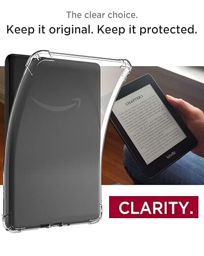 Miimall Clear Case for 7" Kindle Paperwhite 12th Generation 2024 and Kindle Colorsoft Signature Edition 2024 Ultra Thin Soft Flexible TPU Reinforced Corners Shockproof Non-Yellowing Shell Case Clear thumbnail 2