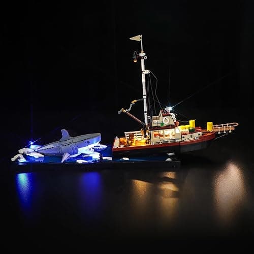 LED Light Kit for Lego 21350 Jaws (No Models Only Light) Creative Lighting Set Accessories Compatible with Lego 21350 Jaws Set (Standard Version) - Image 1