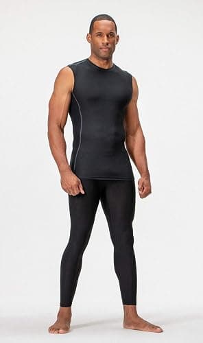 DEVOPS 3 Pack Men's Compression Shirts Sleeveless Workout Tank Top Baselayer for Gym Training, Running, Moisture Wicking thumbnail 5