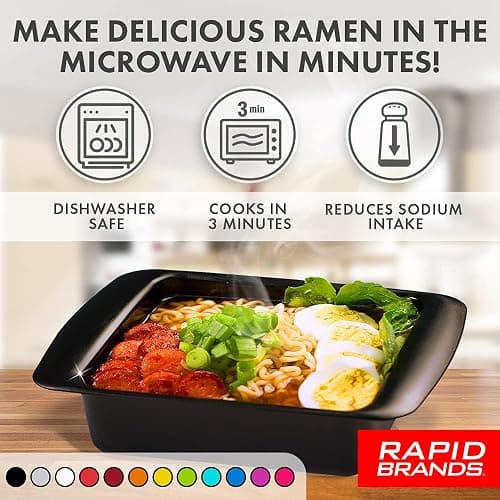 Rapid Ramen Cooker | Microwavable Cookware for Instant Ramen | BPA Free and Dishwasher Safe | Perfect for Dorm, Small Kitchen or Office | Pink, 1-Pack thumbnail 2