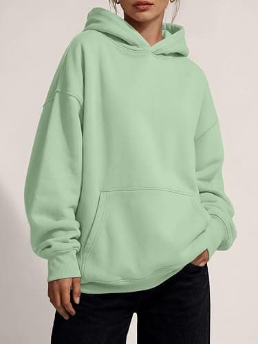 Trendy Queen Womens Hoodies Oversized Sweatshirt | Cozy Fleece Hoodie,Basic Pullover Sweatshirt,Large Kangaroo Pocket,Seamless Daily Outfit Match thumbnail 2